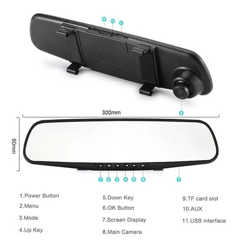 DriveGuard - Cámara Espejo Retrovisor I Máxima seguridad al conducir