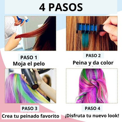 MagicHair 6 Peines con Tizas para el Pelo - [PROMOCIÓN DISPONIBLE SOLO HOY]