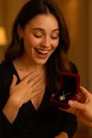 Collar Corazón con Diamante + Caja de Regalo - [PROMOCIÓN DISPONIBLE SOLO HOY]