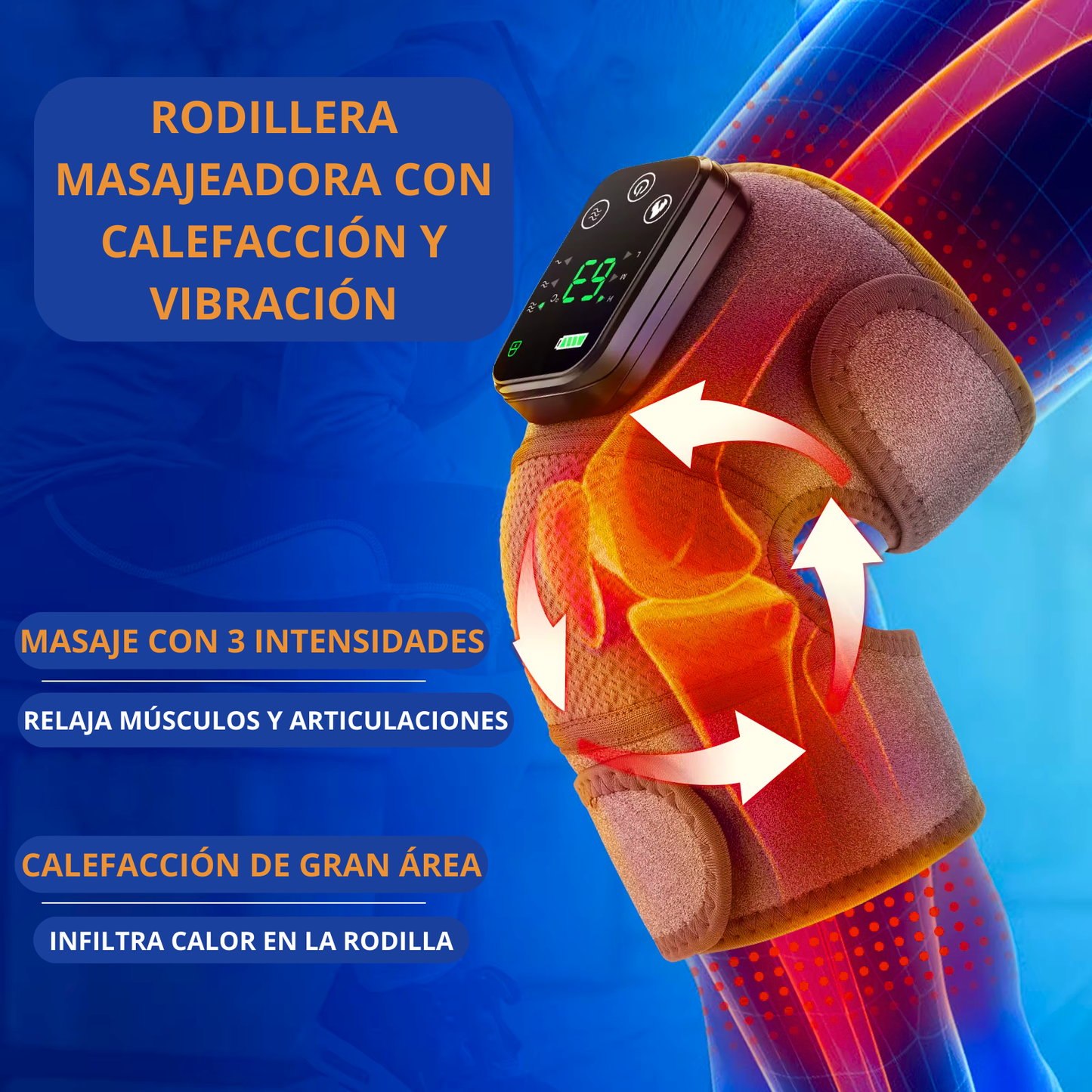 Masajeador Térmico | Conforto y Relajación para Tus Rodillas