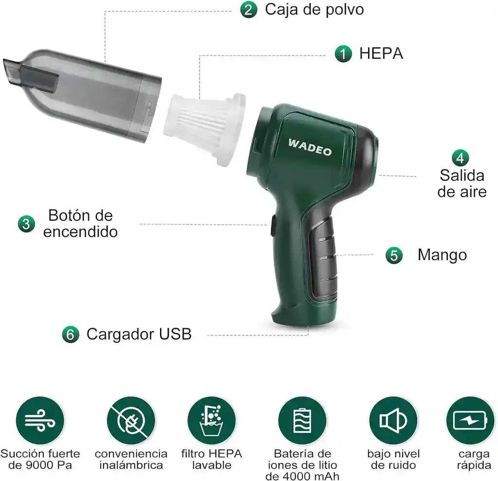 PowerMax Aspirador Portátil 3 en 1 - [PROMOCIÓN DISPONIBLE SOLO HOY]