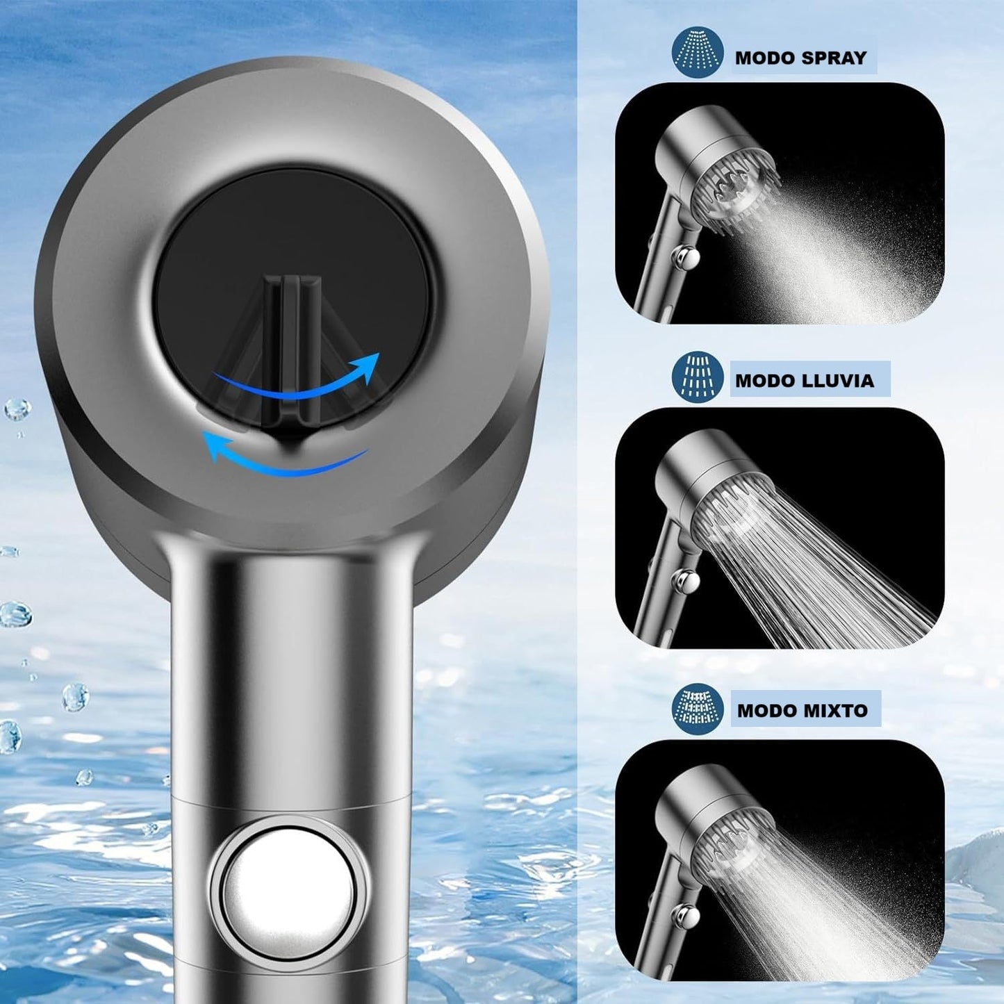 PureShower – Alcachofa de Ducha Purificadora para un Agua más Limpia y Saludable